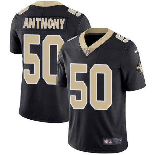 Nike Saints #50 Stephone Anthony Black Team Color Youth Stitched NFL Vapor Untouchable Limited Jersey
