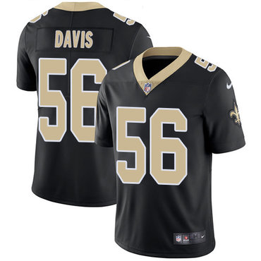 Nike Saints #56 DeMario Davis Black Team Color Men's Stitched NFL Vapor Untouchable Limited Jersey Nike Saints #56 DeMario Davis Black Team Color Men's Stitched NFL Vapor Untouchable Limited Jersey
