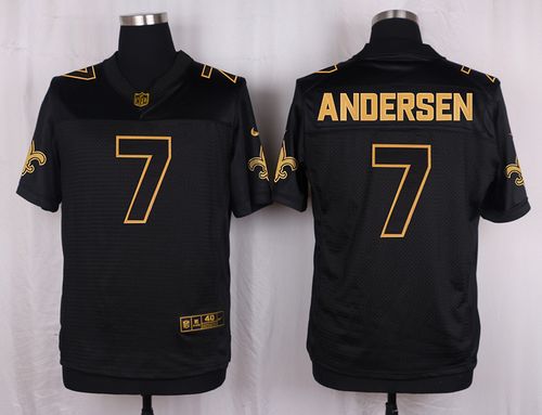Nike Saints #7 Morten Andersen Black Men's Stitched NFL Elite Pro Line Gold Collection Jersey Nike Saints #7 Morten Andersen Black Men's Stitched NFL Elite Pro Line Gold Collection Jersey