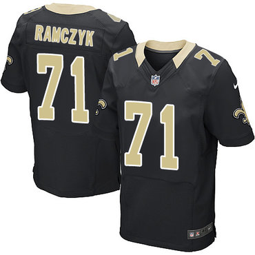 Nike Saints #71 Ryan Ramczyk Black Team Color Men's Stitched NFL Elite Jersey