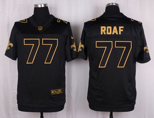 Nike Saints #77 Willie Roaf Black Men's Stitched NFL Elite Pro Line Gold Collection Jersey Nike Saints #77 Willie Roaf Black Men's Stitched NFL Elite Pro Line Gold Collection Jersey