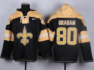 Nike Saints #80 Jimmy Graham Black Player Pullover NFL Hoodie Nike Saints #80 Jimmy Graham Black Player Pullover NFL Hoodie