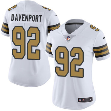 Nike Saints #92 Marcus Davenport White Women's Stitched NFL Limited Rush Jersey Nike Saints #92 Marcus Davenport White Women's Stitched NFL Limited Rush Jersey