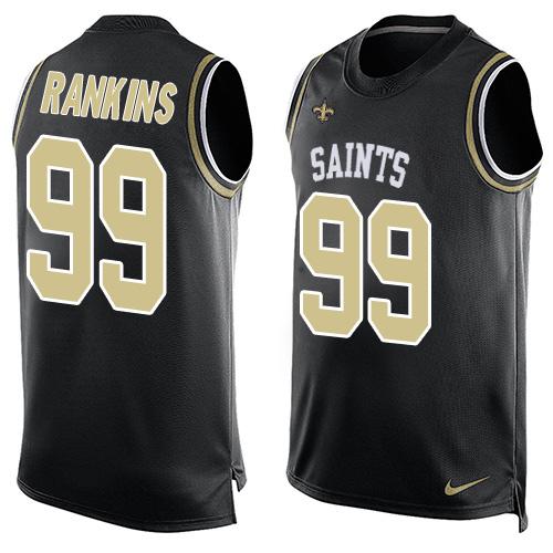 Nike Saints #99 Sheldon Rankins Black Team Color Men's Stitched NFL Limited Tank Top Jersey Nike Saints #99 Sheldon Rankins Black Team Color Men's Stitched NFL Limited Tank Top Jersey