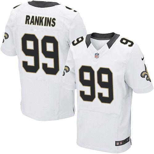 Nike Saints #99 Sheldon Rankins White Men's Stitched NFL Elite Jersey Nike Saints #99 Sheldon Rankins White Men's Stitched NFL Elite Jersey