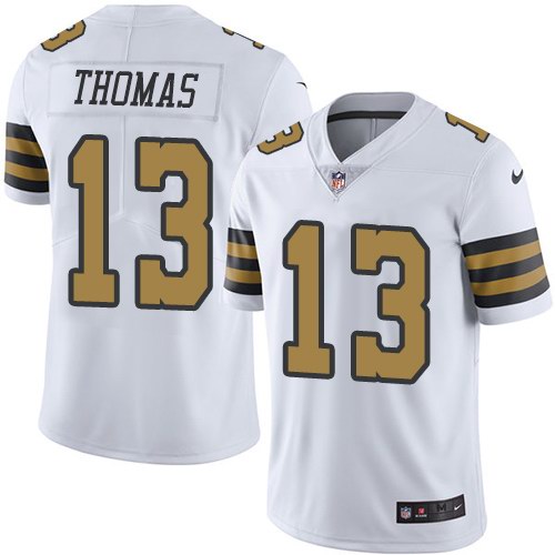 Nike Saints 13 Micheal Thomas White Color Rush Limited Jersey Nike Saints 13 Micheal Thomas White Color Rush Limited Jersey