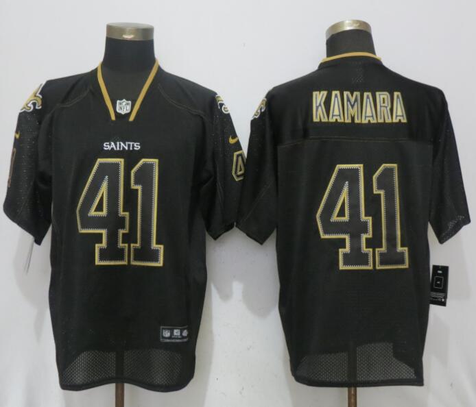Nike Saints 41 Alvin Kamara Black Lights Out Elite Jersey Nike Saints 41 Alvin Kamara Black Lights Out Elite Jersey