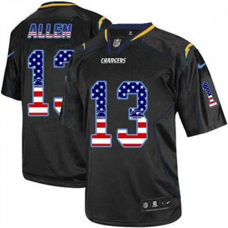 Nike San Diego Chargers #13 Keenan Allen Black NFL Elite USA Flag Fashion Jersey Nike San Diego Chargers #13 Keenan Allen Black NFL Elite USA Flag Fashion Jersey