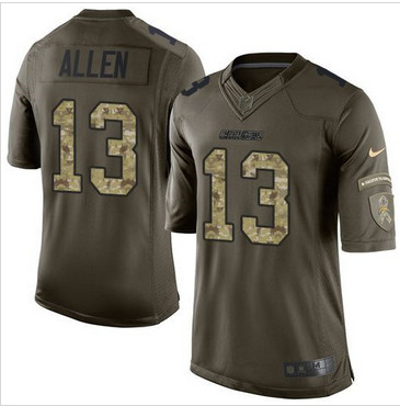Nike San Diego Chargers #13 Keenan Allen Green Men's Stitched NFL Limited Salute to Service Jersey