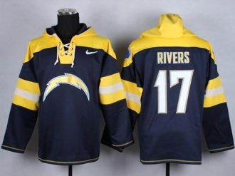 Nike San Diego Chargers #17 Philip Rivers Navy Blue Player Pullover NFL Hoodie