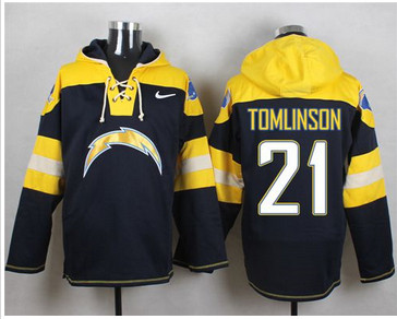 Nike San Diego Chargers #21 LaDainian Tomlinson Navy Blue Player Pullover NFL Hoodie Nike San Diego Chargers #21 LaDainian Tomlinson Navy Blue Player Pullover NFL Hoodie