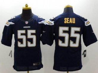 Nike San Diego Chargers #55 Junior Seau Navy Blue Team Color NFL New Elite Jersey