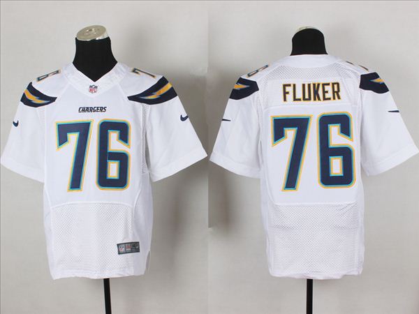 Nike San Diego Chargers #76 D J Fluker White Elite Jersey Nike San Diego Chargers #76 D J Fluker White Elite Jersey