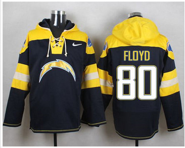 Nike San Diego Chargers #80 Malcom Floyd Navy Blue Player Pullover NFL Hoodie