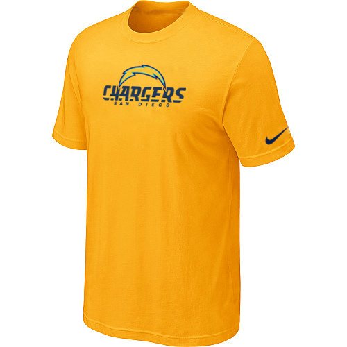NEW NFL San Diego Chargers Authentic Logo T-Shirt Yellow