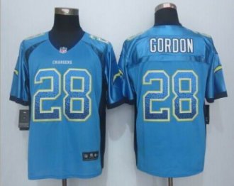 Nike San Diego Chrgers #28 Melvin Gordon Electric Blue Alternate Men's Stitched NFL Elite Drift Fashion Jersey