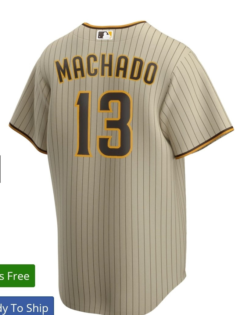 Nike San Diego Padres #13 Manny Machado Men's Jersey