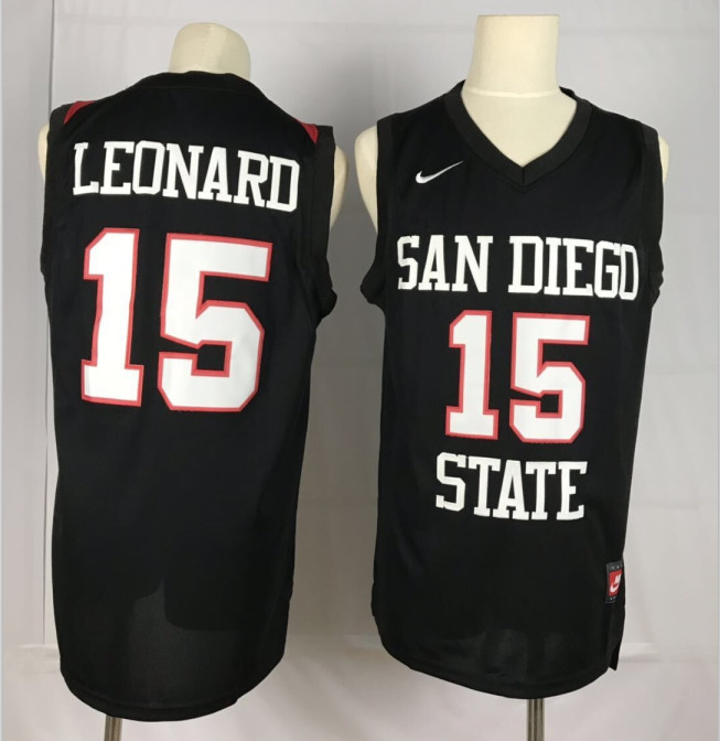 Nike San Diego State 15 Kawhi Leonard Black College Basketball Jersey Nike San Diego State 15 Kawhi Leonard Black College Basketball Jersey