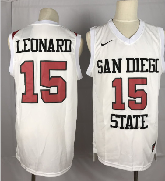 Nike San Diego State 15 Kawhi Leonard White College Basketball Jersey Nike San Diego State 15 Kawhi Leonard White College Basketball Jersey