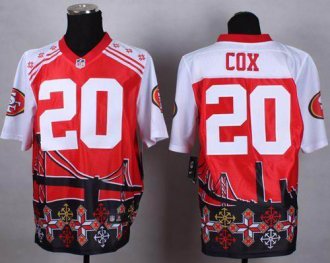Nike San Francisco 49ers #20 Perrish Cox Red NFL Elite Noble Fashion Jersey Nike San Francisco 49ers #20 Perrish Cox Red NFL Elite Noble Fashion Jersey