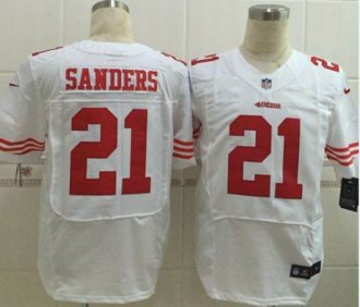 Nike San Francisco 49ers #21 Deion Sanders White Men's Stitched NFL Elite Jersey