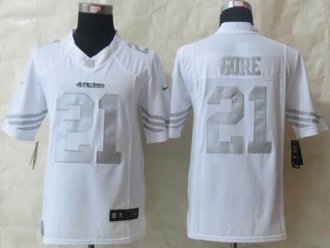Nike San Francisco 49ers #21 Frank Gore White NFL Limited Platinum Jersey Nike San Francisco 49ers #21 Frank Gore White NFL Limited Platinum Jersey