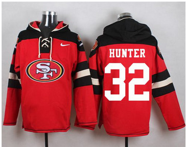 Nike San Francisco 49ers #32 Kendall Hunter Red Player Pullover NFL Hoodie
