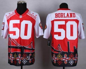 Nike San Francisco 49ers #50 Chris Borland Red NFL Elite Noble Fashion Jersey Nike San Francisco 49ers #50 Chris Borland Red NFL Elite Noble Fashion Jersey