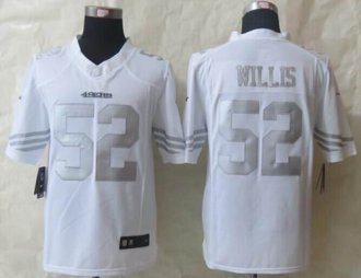 Nike San Francisco 49ers #52 Patrick Willis White NFL Limited Platinum Jersey Nike San Francisco 49ers #52 Patrick Willis White NFL Limited Platinum Jersey