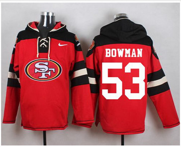 Nike San Francisco 49ers #53 NaVorro Bowman Red Player Pullover NFL Hoodie