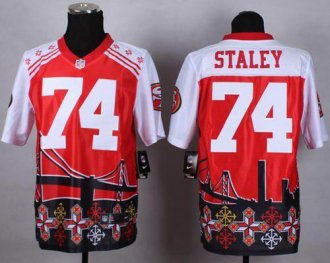 Nike San Francisco 49ers #74 Joe Staley Red NFL Elite Noble Fashion Jersey Nike San Francisco 49ers #74 Joe Staley Red NFL Elite Noble Fashion Jersey