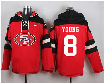 Nike San Francisco 49ers #8 Steve Young Red Player Pullover NFL Hoodie