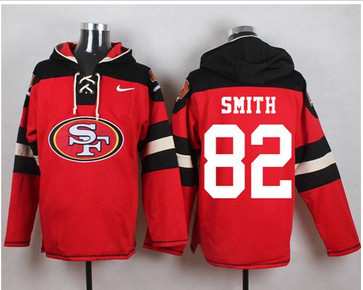 Nike San Francisco 49ers #82 Torrey Smith Red Player Pullover NFL Hoodie Nike San Francisco 49ers #82 Torrey Smith Red Player Pullover NFL Hoodie