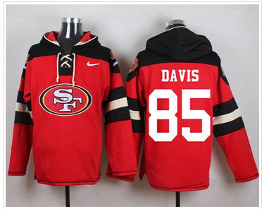 Nike San Francisco 49ers #85 Vernon Davis Red Player Pullover NFL Hoodie Nike San Francisco 49ers #85 Vernon Davis Red Player Pullover NFL Hoodie