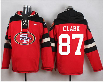 Nike San Francisco 49ers #87 Dwight Clark Red Player Pullover NFL Hoodie Nike San Francisco 49ers #87 Dwight Clark Red Player Pullover NFL Hoodie