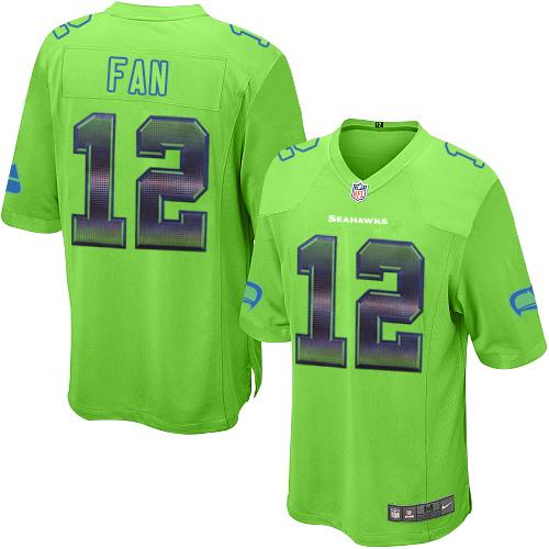 Nike Seahawks #12 Fan Green Alternate Men's Stitched NFL Limited Strobe Jersey Nike Seahawks #12 Fan Green Alternate Men's Stitched NFL Limited Strobe Jersey
