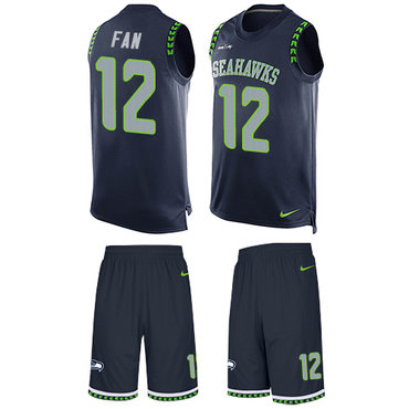 Nike Seahawks #12 Fan Steel Blue Team Color Men's Stitched NFL Limited Tank Top Suit Jersey Nike Seahawks #12 Fan Steel Blue Team Color Men's Stitched NFL Limited Tank Top Suit Jersey