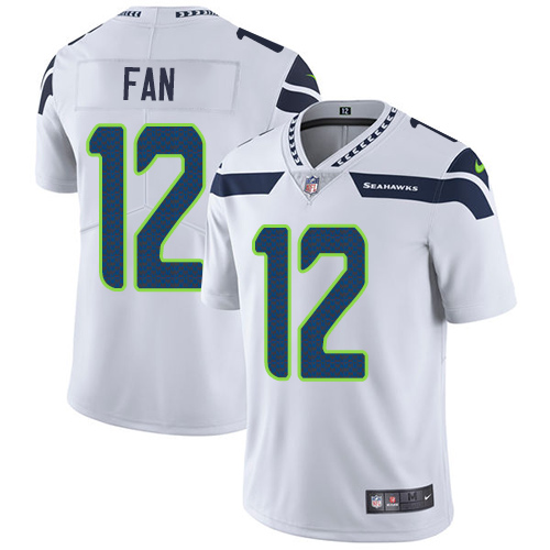 Nike Seahawks #12 Fan White Men's Stitched NFL Vapor Untouchable Limited Jersey Nike Seahawks #12 Fan White Men's Stitched NFL Vapor Untouchable Limited Jersey