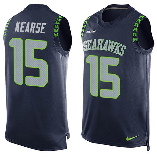 Nike Seahawks #15 Jermaine Kearse Steel Blue Team Color Men's Stitched NFL Limited Tank Top Jersey Nike Seahawks #15 Jermaine Kearse Steel Blue Team Color Men's Stitched NFL Limited Tank Top Jersey