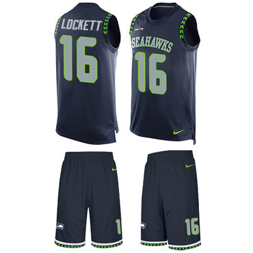 Nike Seahawks #16 Tyler Lockett Steel Blue Team Color Men's Stitched NFL Limited Tank Top Suit Jersey Nike Seahawks #16 Tyler Lockett Steel Blue Team Color Men's Stitched NFL Limited Tank Top Suit Jersey