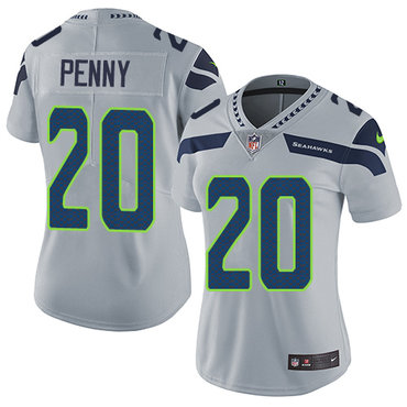 Nike Seahawks #20 Rashaad Penny Grey Alternate Women's Stitched NFL Vapor Untouchable Limited Jersey Nike Seahawks #20 Rashaad Penny Grey Alternate Women's Stitched NFL Vapor Untouchable Limited Jersey