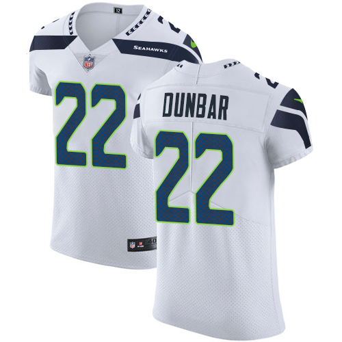 Nike Seahawks #22 Quinton Dunbar White Men's Stitched NFL New Elite Jersey Nike Seahawks #22 Quinton Dunbar White Men's Stitched NFL New Elite Jersey