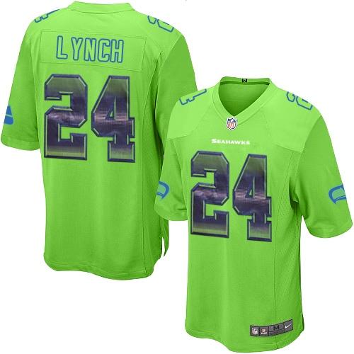 Nike Seahawks #24 Marshawn Lynch Green Alternate Men's Stitched NFL Limited Strobe Jersey Nike Seahawks #24 Marshawn Lynch Green Alternate Men's Stitched NFL Limited Strobe Jersey