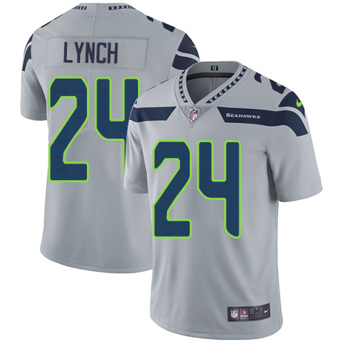 Nike Seahawks #24 Marshawn Lynch Grey Alternate Youth Stitched NFL Vapor Untouchable Limited Jersey Nike Seahawks #24 Marshawn Lynch Grey Alternate Youth Stitched NFL Vapor Untouchable Limited Jersey