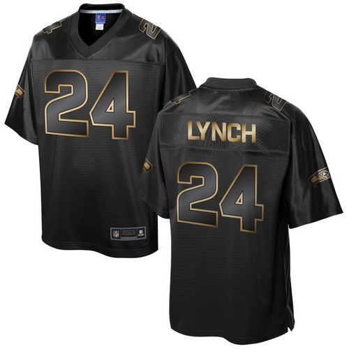 Nike Seahawks #24 Marshawn Lynch Pro Line Black Gold Collection Men's Stitched NFL Game Jersey Nike Seahawks #24 Marshawn Lynch Pro Line Black Gold Collection Men's Stitched NFL Game Jersey