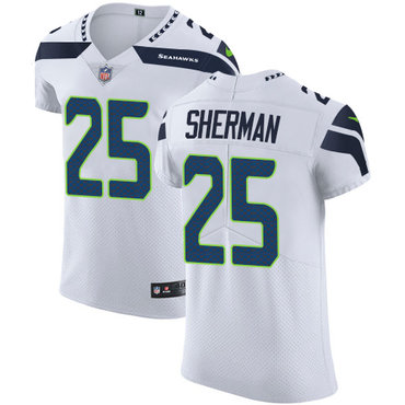 Nike Seahawks #25 Richard Sherman White Men's Stitched NFL Vapor Untouchable Elite Jersey Nike Seahawks #25 Richard Sherman White Men's Stitched NFL Vapor Untouchable Elite Jersey