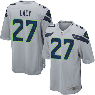 Nike Seahawks #27 Eddie Lacy Grey Alternate Youth Stitched NFL Elite Jersey