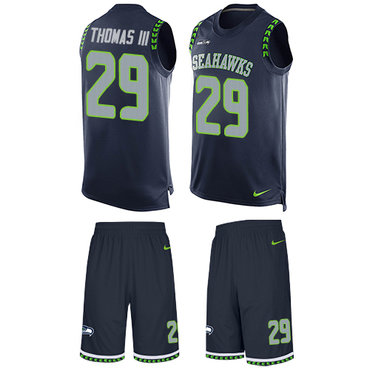 Nike Seahawks #29 Earl Thomas III Steel Blue Team Color Men's Stitched NFL Limited Tank Top Suit Jersey Nike Seahawks #29 Earl Thomas III Steel Blue Team Color Men's Stitched NFL Limited Tank Top Suit Jersey