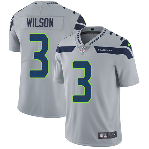 Nike Seahawks #3 Russell Wilson Grey Alternate Youth Stitched NFL Vapor Untouchable Limited Jersey Nike Seahawks #3 Russell Wilson Grey Alternate Youth Stitched NFL Vapor Untouchable Limited Jersey