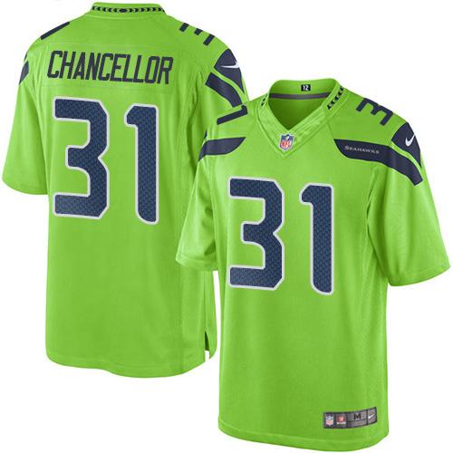 Nike Seahawks #31 Kam Chancellor Green Men's Stitched NFL Limited Rush Jersey Nike Seahawks #31 Kam Chancellor Green Men's Stitched NFL Limited Rush Jersey